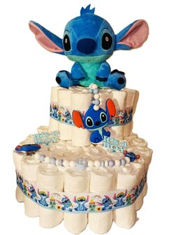 Pampertaart voor Lilo &amp; Stitch met tutkoord