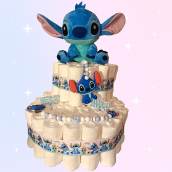Pampertaart voor Lilo &amp; Stitch met tutkoord