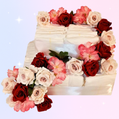 Pampertaart met bloemen