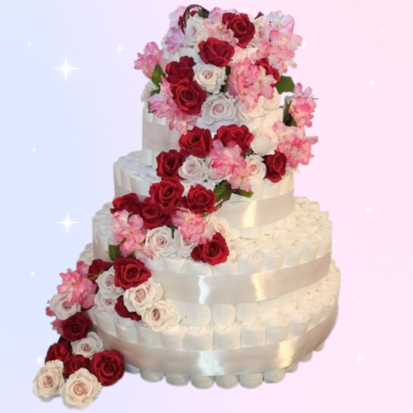 XXL - pampertaart met bloemen