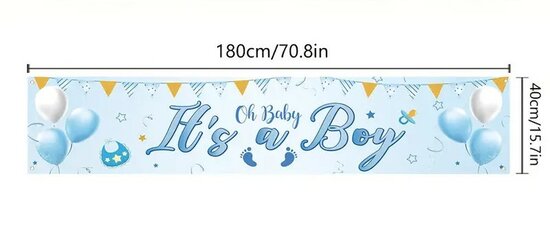 Oh baby it's a boy - tuinbanner