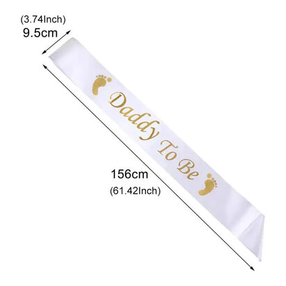 Mama & Papa Baby Shower Sjerpen – Set van 2 met Gouden Letters
