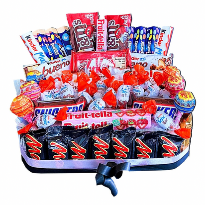 Snoeptaart met Kinder, Mars, Snickers & Fruittella – Luxe Mix