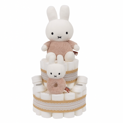 Luiertaart met Nijntje – Handgemaakt kraamcadeau in neutrale tinten