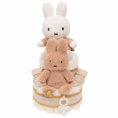 Luiertaart met Nijntje – kraamcadeau in neutrale tinten