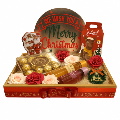 kerstcadeau, luxe kerstgeschenk, victorias secret sol, bodymist vanilla, bodymist velvet petals, ferrero rocher, raffaello, lib