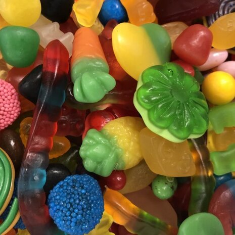 Kerst doosjes gevuld met snoep - Transparant snoep mix