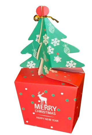 Kerst doosjes gevuld met snoep - Kerstboompje