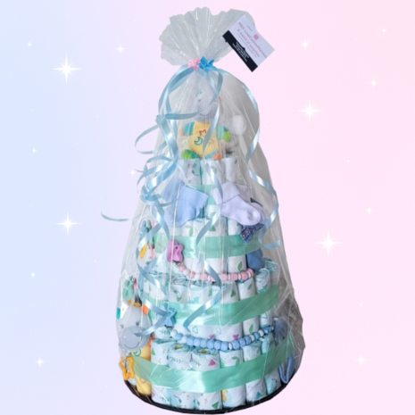 Pampertaart voor tweeling met tutkoord