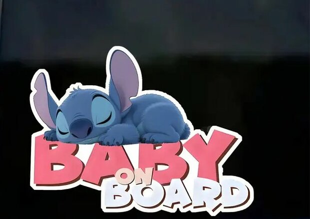 Auto plakker Vinyl - baby on board