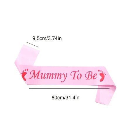 2-Pack ‘Mama Wordt’ & ‘Papa Wordt’ Satijnen Sjerpen – Perfect voor Babyshower of Gender Reve