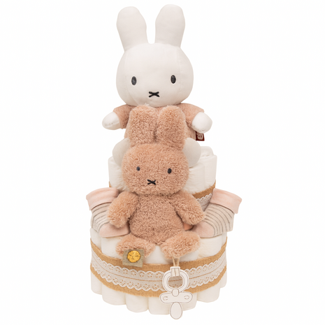 Luiertaart met Nijntje – kraamcadeau in neutrale tinten