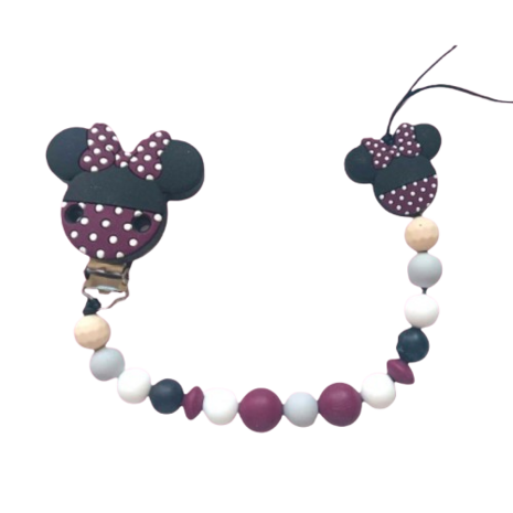 Siliconen tutkoord Disney stampertje paars