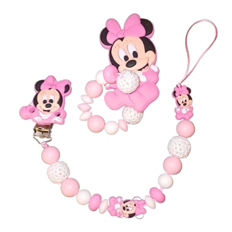 Speenkoord met Minnie &ndash; Dubbele Draad &ndash; Luxecadeaumanden