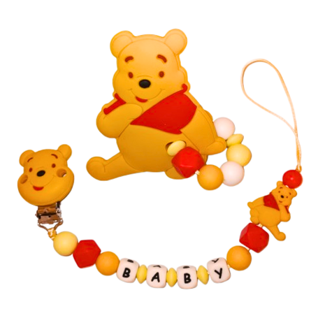 Handgemaakt Speenkoord met Winnie the pooh