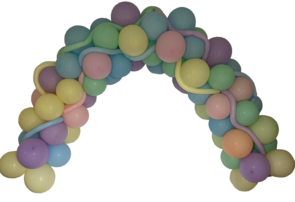 Ballonnenboog pastelkleuren met modeleerballonnen - Verano