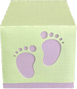 10 Doopsuiker kubusdoosjes met voetjes