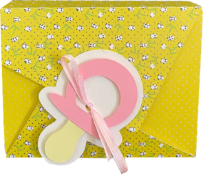 10 platte doopsuiker doosjes met fopspeen