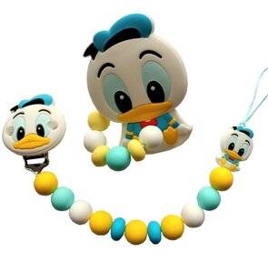 Siliconen Tutkoord & bijtring set - Donald Duck