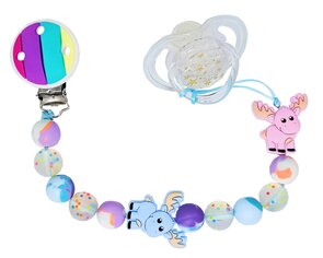 Pastel tuttouw met elandjes – extra sterk dubbel touw | Luxecadeaumanden