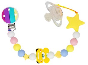 Pastel tuttouw met ster en geel Mickey Mouse autootje – extra sterk dubbel touw | Luxecadeaumanden