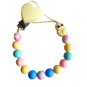 Siliconen speentouw met hart en uiltje