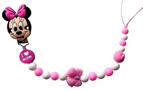 Siliconen speentouw met Minnie Mouse - roze