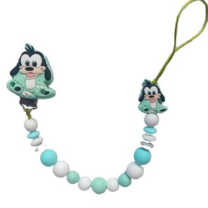 Siliconen tutterkoord met Goofey - mint groen