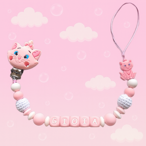 Siliconen tutkoord met naam - Aristokatten roze