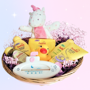 Mandje Zwitsal producten - roze