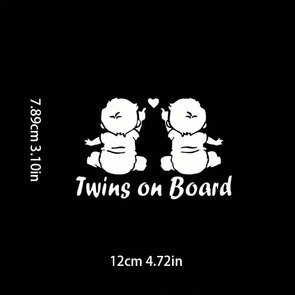 Auto sticker - tweeling aan boord