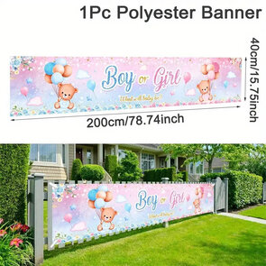 Gender Reveal Tuin Banner – Boy or Girl