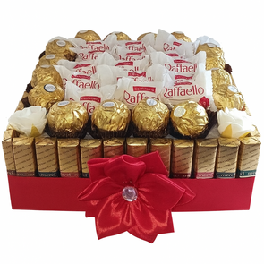 Luxe Chocolade Geschenkdoos – Ferrero Rocher, Raffaello & Merci – Feestelijke Geschenkbox
