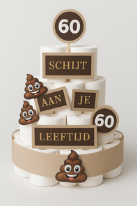 Schijt aan je leeftijd –  toilettaart cadeau