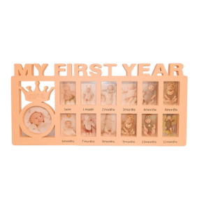 My First Year fotobord – Houten fotolijst baby’s eerste jaar (12 maanden)