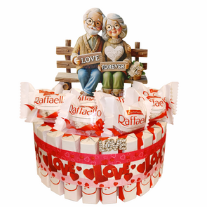 Snoeptaart “Love Forever” – Luxe Chocoladecreatie  - Raffaello -  valentijn