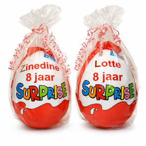 XXL Kinder Surprise gevuld met mix van Kinder Chocolade - 30cm