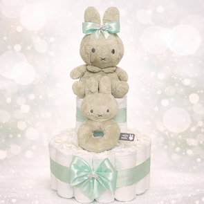 Luiertaart met Nijntje – Handgemaakt kraamcadeau Green Flower - Little Dutch