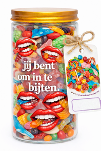 Luxe Snoeppot 1050 ml – Liefde - Jij bent om in te bijten - Valentijn