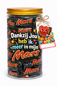 Luxe Snoeppot 1050 ml – Dankzij jou heb ik meer in mijn mars