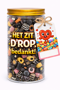 Luxe Snoeppot 1050 ml – Het zit D'ROP, bedankt!