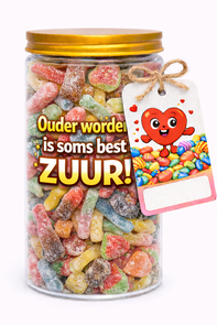 Luxe Snoeppot 1050 ml – Ouder worden is soms best ZUUR!