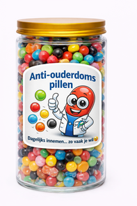 Luxe Snoeppot 1050 ml – "Anti ouderdoms pillen"