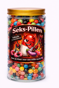 Luxe Snoeppot 1050 ml – "Sex pillen"