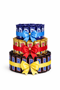 Milky way - twix & snickers snoeptaart - 3 lagen - Luxecadeaumanden