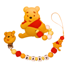 Handgemaakt Speenkoord met Winnie the pooh