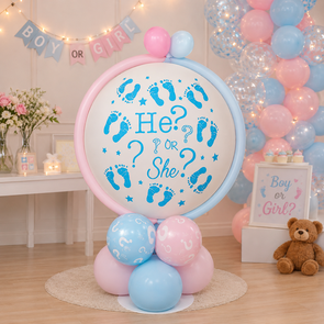 Gender Reveal Welkomstbord met Ballondecoratie – 110 cm Hoog