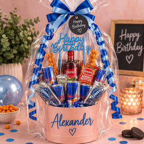 Gepersonaliseerde Red Bull & Eristoff Cadeaudoos – Happy Birthday