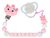 tutkoord Disney  aristokatten Marie met naam - roze & wit