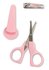 Koffertje gevuld met baby artikelen - roze - 30cm - schaarset